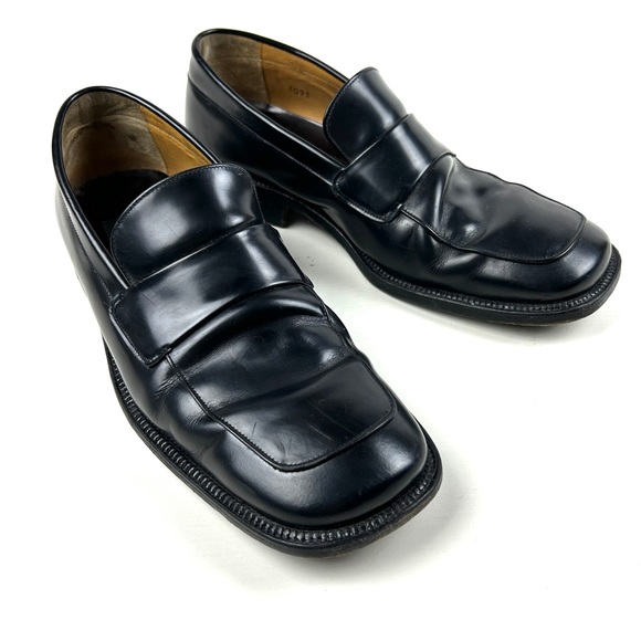 To Boot New York Adam Derrick Made In ITALY Black Loafers Dress Shoes Sz 9.5 - Picture 1 of 7